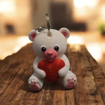 Móc Khóa Gấu Valentine (Valentines Bear Keyring)