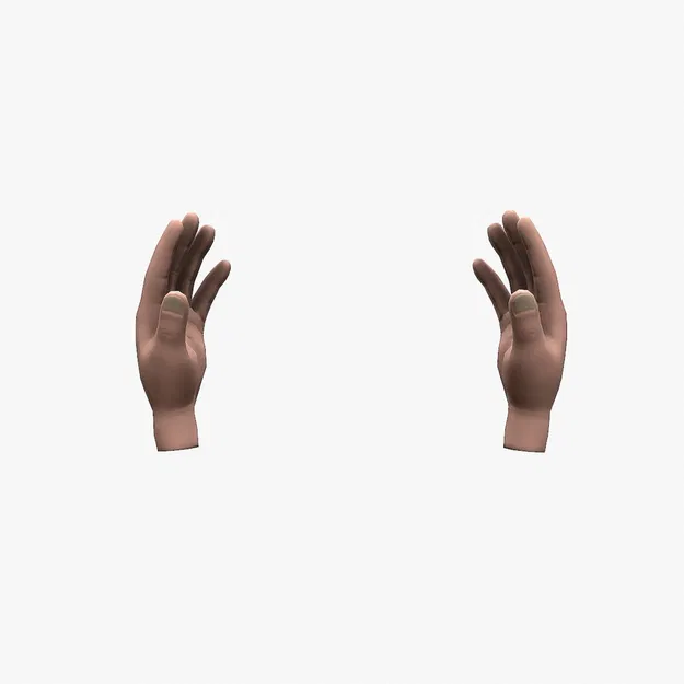 Hands rigged – Mẫu 2 bàn tay low poly - Image 3