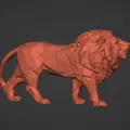 Tượng Sư Tử LowPoly sẵn sàng cho in 3D - Thumbnail 1