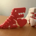 FlexiRex T-Rex dẻo bản Trái Tim Valentine (in sạch, không cần supports) - Thumbnail 1