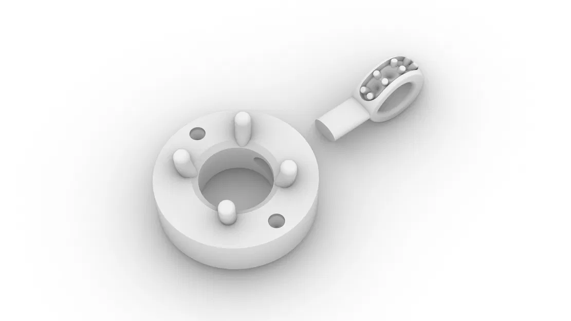 Mẫu CAD 3D Mặt Dây Chuyền Charm Kim Cương 1ct Sẵn Sàng 3D Printing & Casting - Image 4