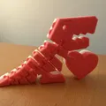 FlexiRex T-Rex dẻo bản Trái Tim Valentine (in sạch, không cần supports) - Thumbnail 3