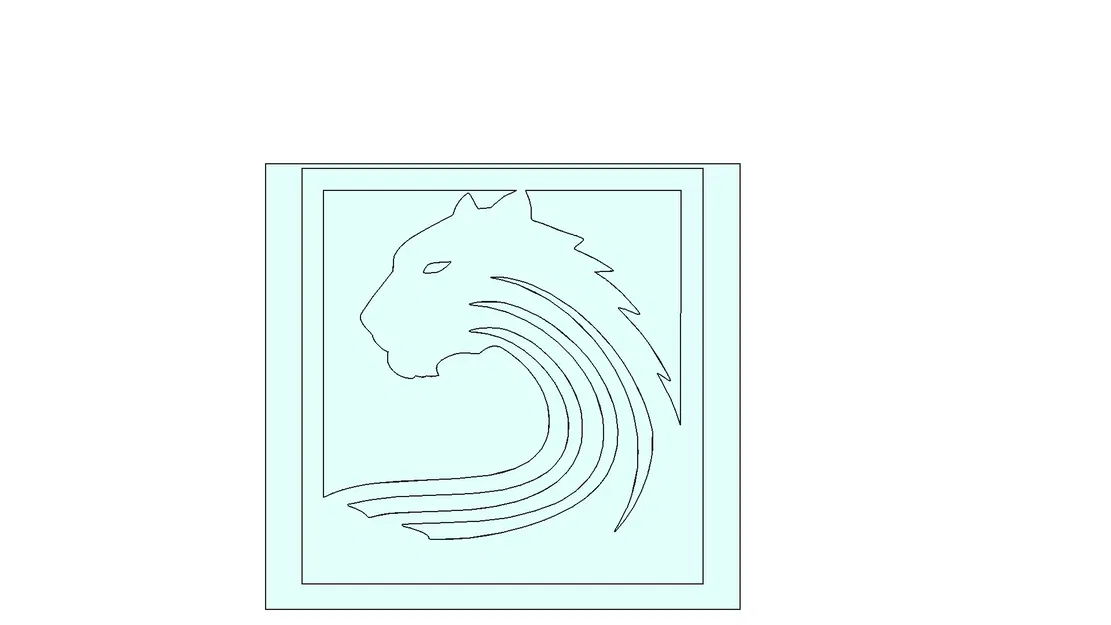 Khuôn Lion Wave – File Vector Art sẵn sàng Laser Cut & 3D Printable - Image 1