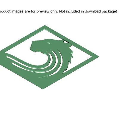 Khuôn Lion Wave – File Vector Art sẵn sàng Laser Cut & 3D Printable