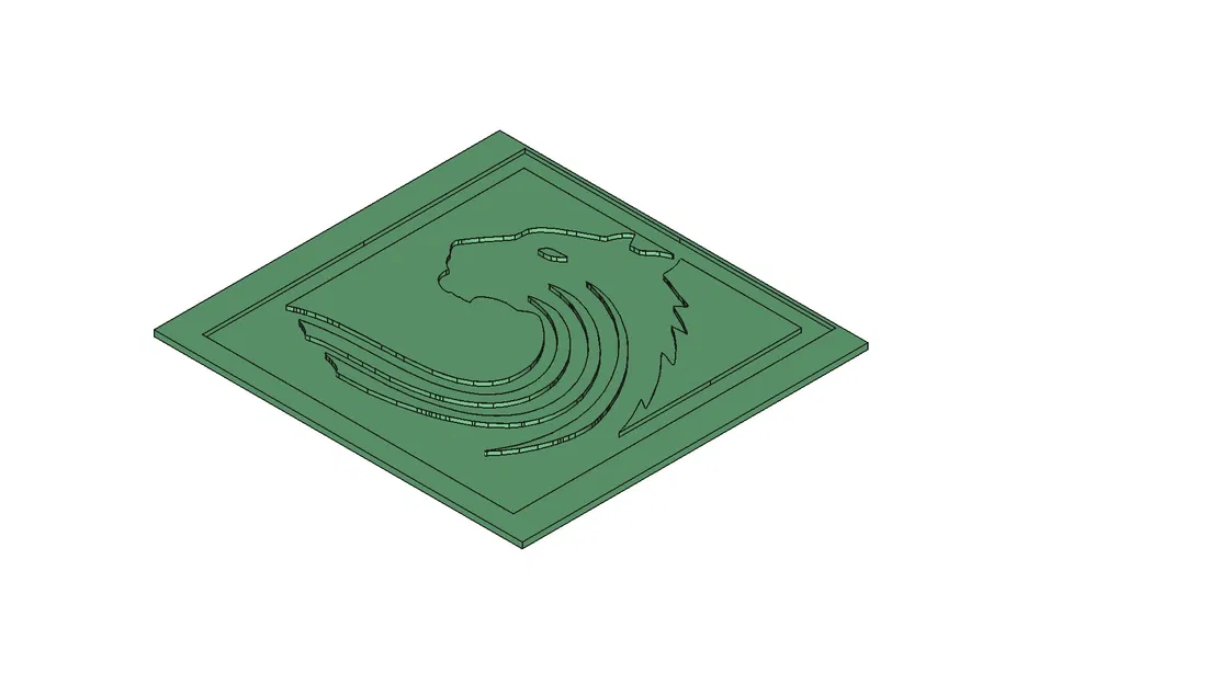 Khuôn Lion Wave – File Vector Art sẵn sàng Laser Cut & 3D Printable - Image 4