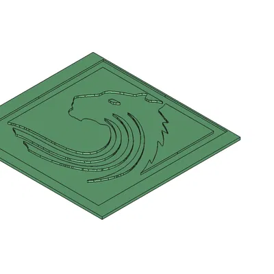 Khuôn Lion Wave – File Vector Art sẵn sàng Laser Cut & 3D Printable