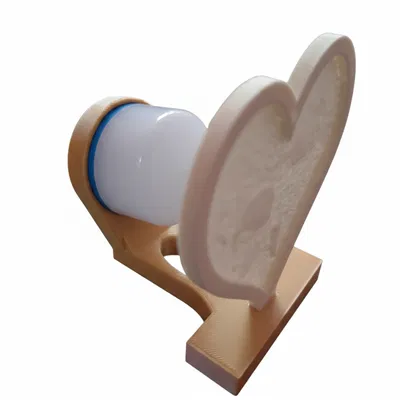 Đế đèn lithophane hình trái tim (Heart Lithophane stand)