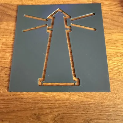 Stencil Ngọn Hải Đăng Đơn Giản