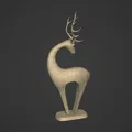 Tượng Hươu Trừu Tượng Sẵn Sàng cho In 3D - Thumbnail 3