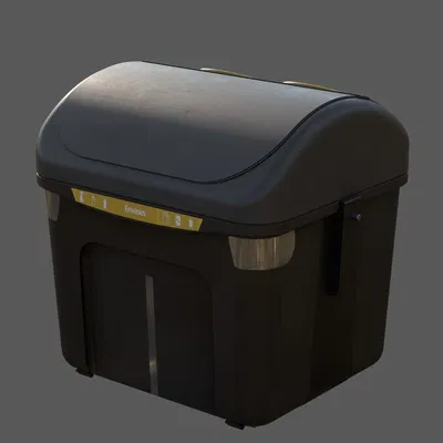 Thùng Tái Chế Vàng Tây Ban Nha (Bao Bì Nhựa) 3D Realistic Urba