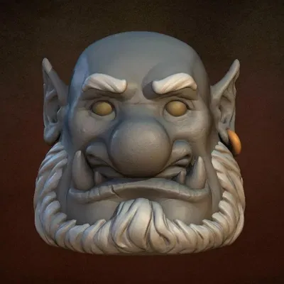 Đầu Ogre sẵn sàng để in 3D