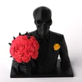 Tượng Bán Thân Bộ Xương Thanh Lịch Cầm Hoa Hồng - Thumbnail 2