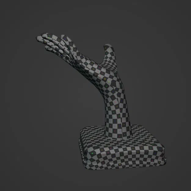 Tượng Bàn Tay Trừu Tượng Sẵn Sàng Cho In 3D - Image 3