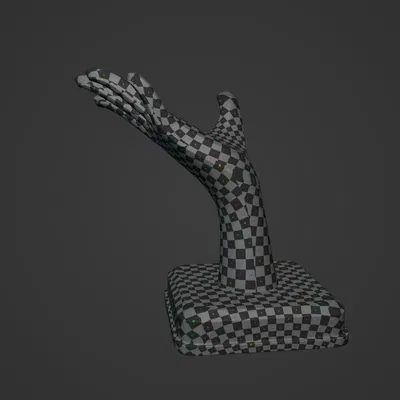 Tượng Bàn Tay Trừu Tượng Sẵn Sàng Cho In 3D