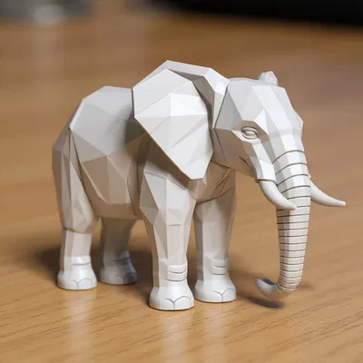 Mô hình in 3D Low Poly Elephant 3D Printable
