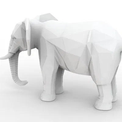 Mô hình in 3D Low Poly Elephant 3D Printable