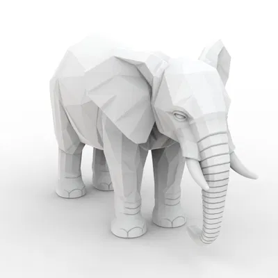 Mô hình in 3D Low Poly Elephant 3D Printable