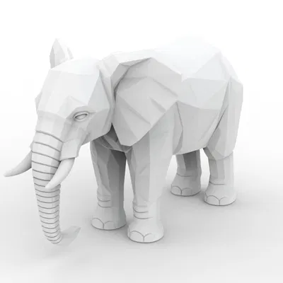 Mô hình in 3D Low Poly Elephant 3D Printable