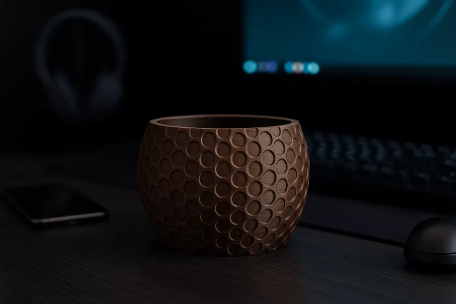 Chậu Circles Planter – Decor Botany Chic với họa tiết vòng tròn hiện đại - Image 3