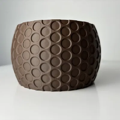 Chậu Circles Planter – Decor Botany Chic với họa tiết vòng tròn hiện đại