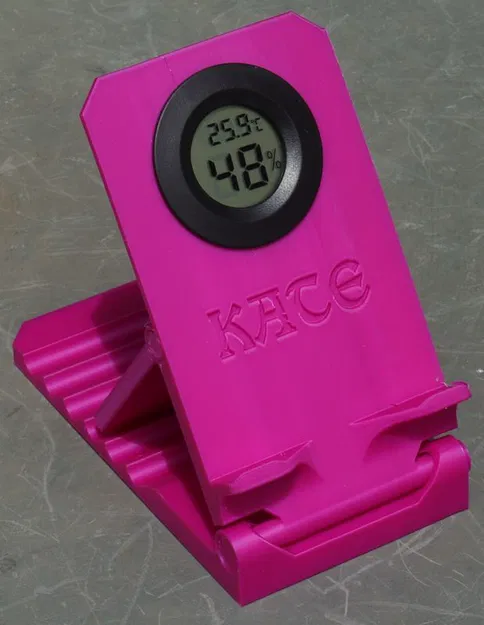 Giá đỡ Hygrometer và Điện thoại (gập gọn, print-in-place) - Image 1