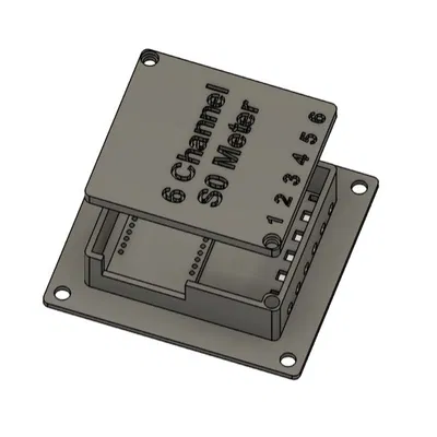 6 Channel S0 Meter – Vỏ case cho ESP32 (6 kênh)