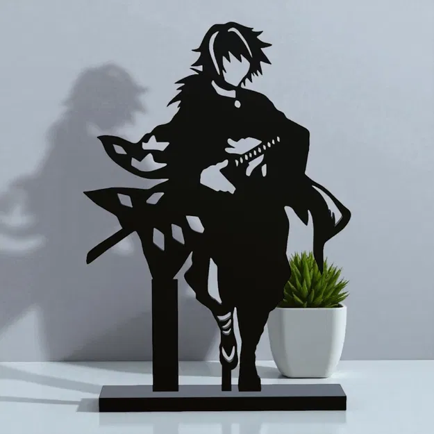 Giyu Tomioka 3D print Silhouette 80 - Image 1