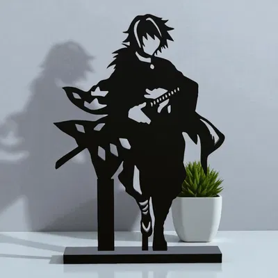 Giyu Tomioka 3D print Silhouette 80