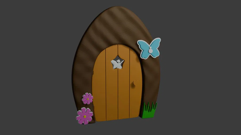 Cửa Tiên có trang trí dán và cửa bản lề - Image 3