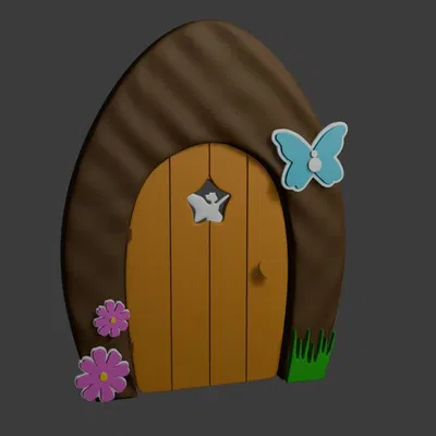 Cửa Tiên có trang trí dán và cửa bản lề