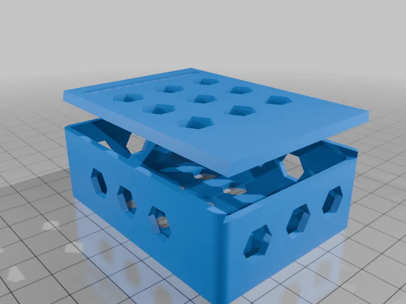 Hộp tham số nắp trượt có ngăn và lỗ thông gió - Image 1