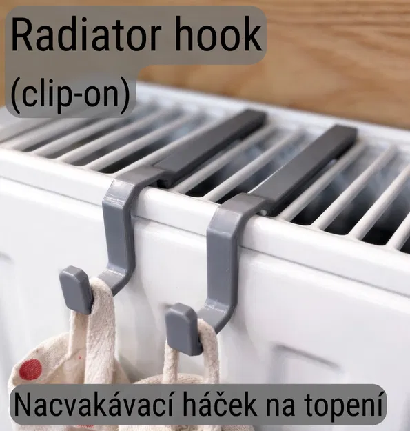 Móc treo radiator dạng cài (clip-on) – Háček na radiátor (nacvakávací) - Image 1