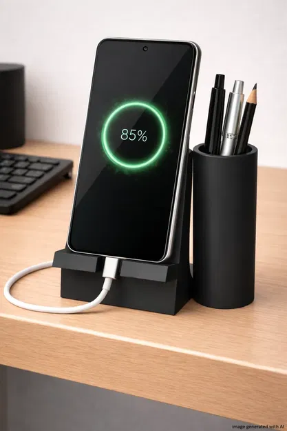 Giá đỡ điện thoại (Smartphone holder) kèm khay để bút - Image 1