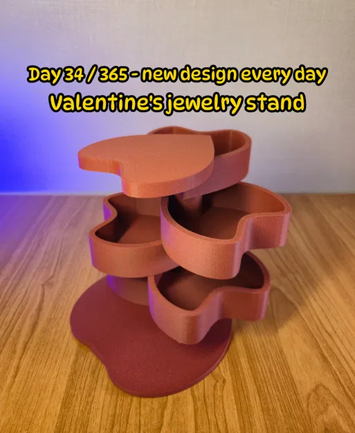 Kệ Trang Sức Trái Tim – Khay Xoay Xếp Chồng (Organizer) - Image 1