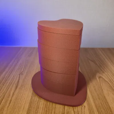 Kệ Trang Sức Trái Tim – Khay Xoay Xếp Chồng (Organizer)