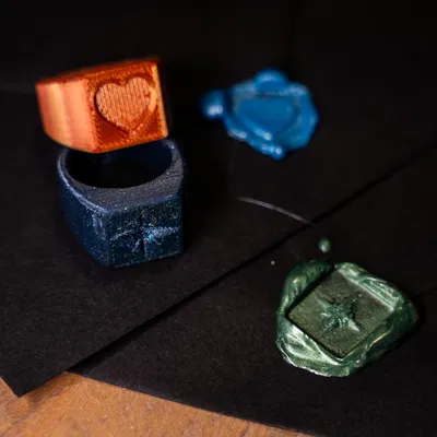 Nhẫn Con Dấu Sáp – Trái Tim & La Bàn Hoa Gió