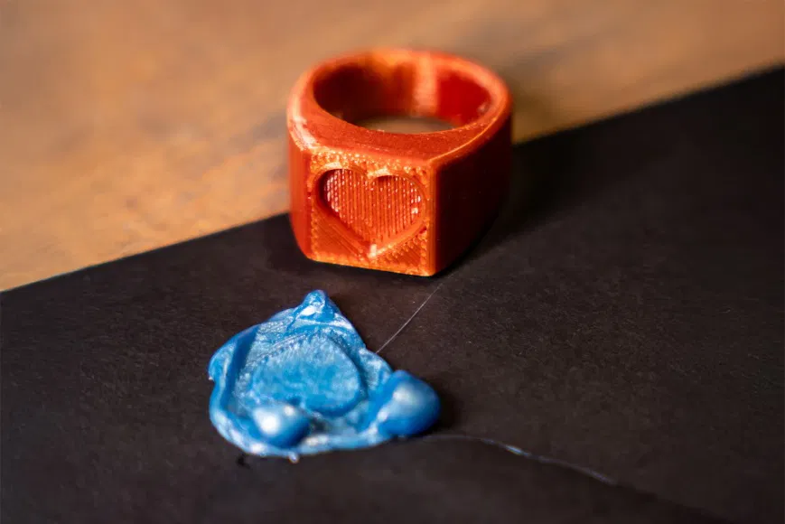 Nhẫn Con Dấu Sáp – Trái Tim & La Bàn Hoa Gió - Image 3