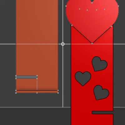 Kệ đỡ điện thoại hình trái tim 2 phần