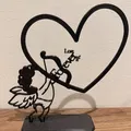 Cupid “Forever Love You” – Mẫu decor Valentine treo tường/để bàn - Thumbnail 1