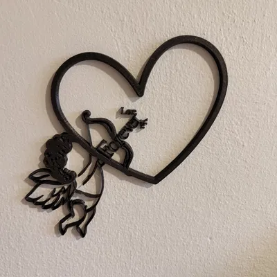 Cupid “Forever Love You” – Mẫu decor Valentine treo tường/để bàn