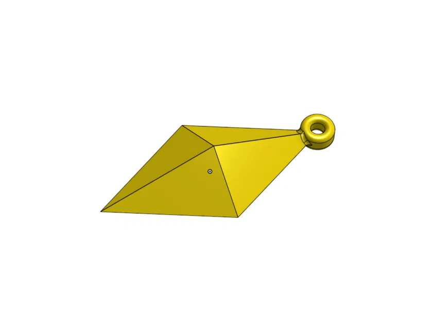 Bông tai hình kim cương (Diamant-Ohrring / diamond earring) - Image 2