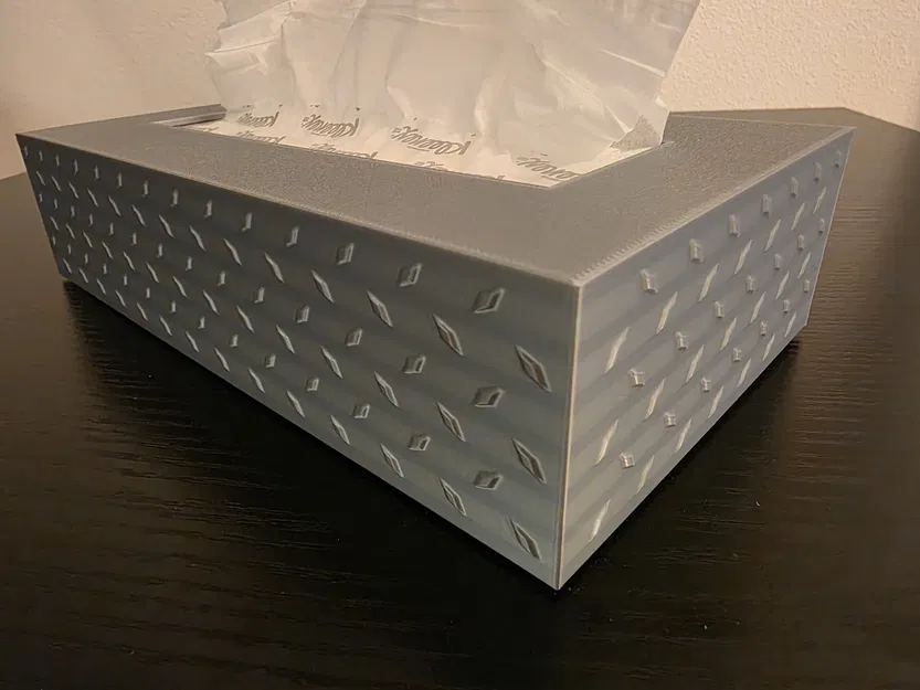 Nắp hộp khăn giấy trang trí - họa tiết Diamond Plate - Image 2