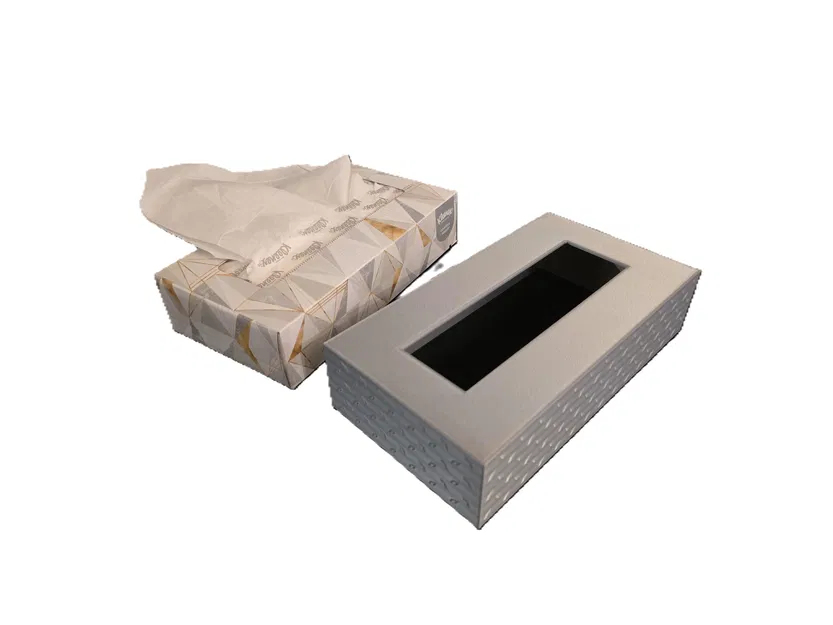 Nắp hộp khăn giấy trang trí - họa tiết Diamond Plate - Image 3