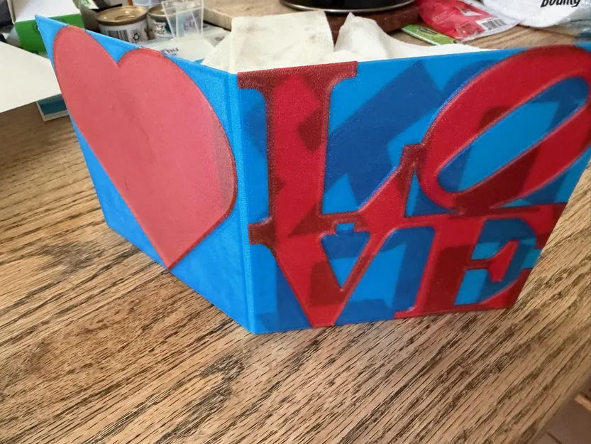 Thiệp Valentine trái tim LOVE Ahava - Love - אהבה - Image 1