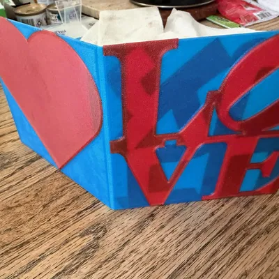 Thiệp Valentine trái tim LOVE Ahava - Love - אהבה