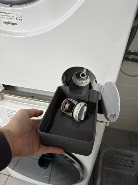 Bộ hỗ trợ xả Pumpenfilter cho máy giặt Hisense (in 3D, 2 mảnh) - Image 1