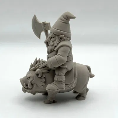 Gnome Hog Rider