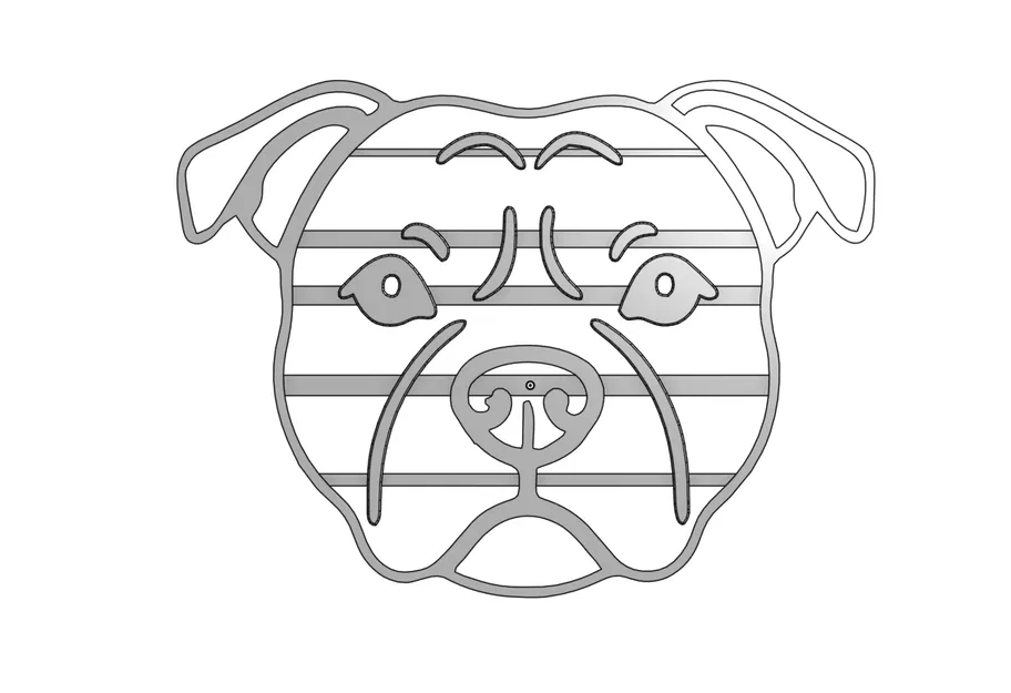 Khuôn Cắt Bánh Cookie - Staffordshire Bull Terrier - Image 1