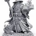 Zauberer / Magier Tabletop Figur – Mô hình mini phù thủy/pháp sư để in 3D - Thumbnail 1
