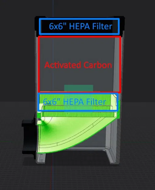 Bộ lọc HEPA+Carbon cho máy in resin (cần quạt in-line & ống 3in) - Image 3